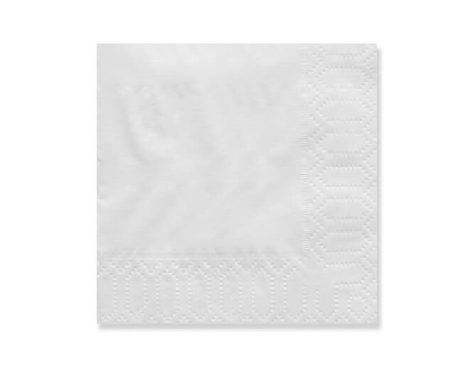 Servilleta blanca 30 x 30 cm. 2 capas
